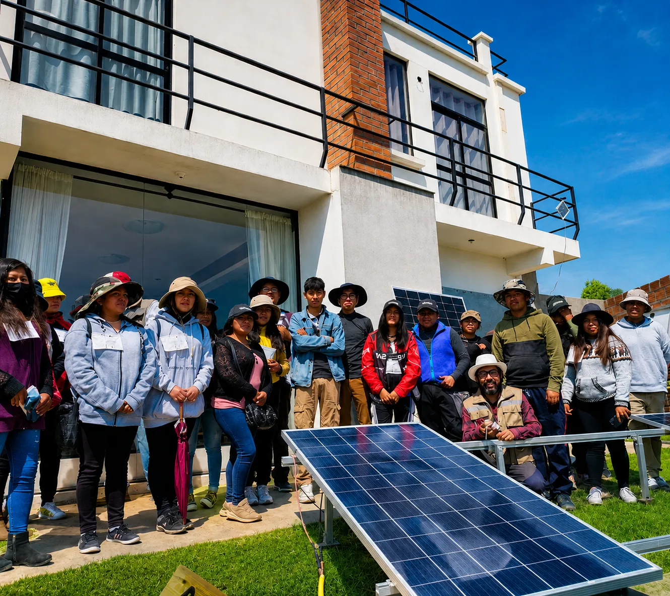 Estudiantes visitando La Casa Solar
